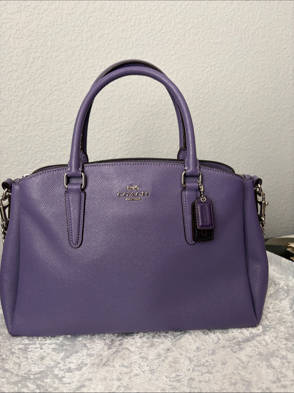Coach Lavender Purple Leather Satchel